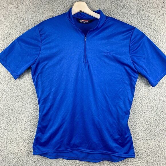 Vintage BMC BMCC Cycling Jersey Mens Extra Large Blue Made in USA Bike Bicycle - Picture 1 of 14